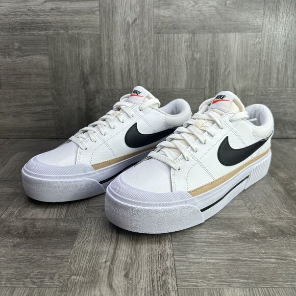 Nike Court Legacy Women's size 10 White Black Casual Shoes DM7590-100 - Picture 7 of 9